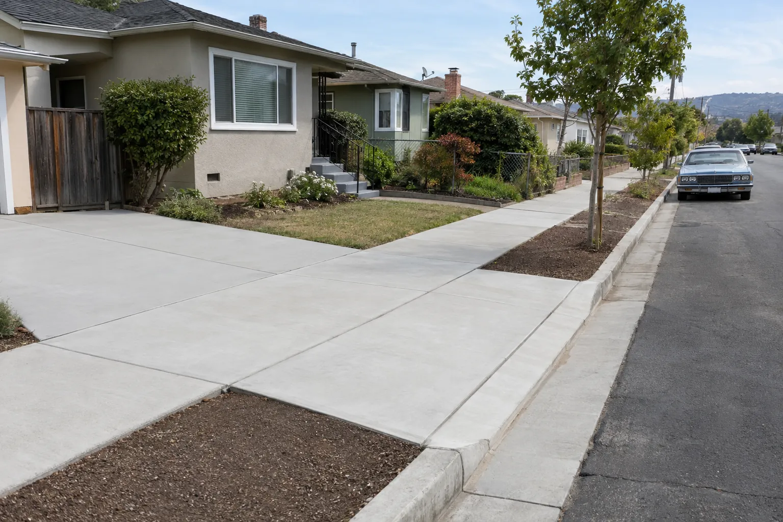 Replaced public sidewalk and driveway approach in Richmond, CA